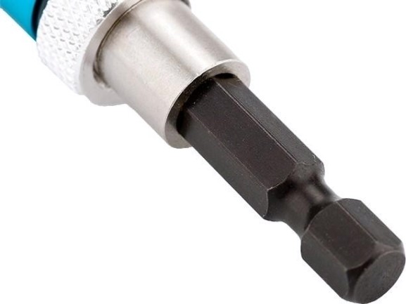 Адаптер для бит GROSS 1/4" с ограничителем и двойным магнитом [11317]