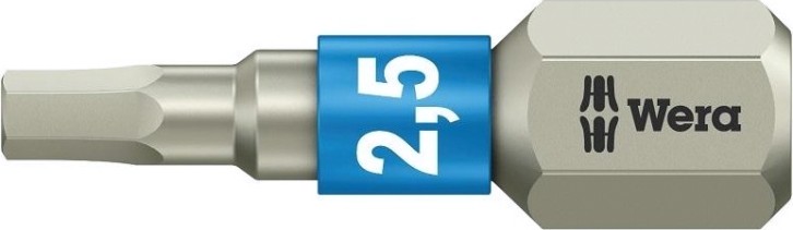 Бита для заворачивания, нержавеющая сталь WERA 3840/1 TS 2,5 мм, 25 мм WE-071072 [WE-071072]