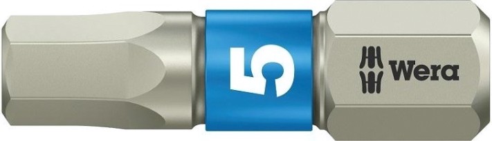 Бита для заворачивания, нержавеющая сталь WERA 3840/1 TS 5,0 мм, 25 мм WE-071075 [WE-071075]