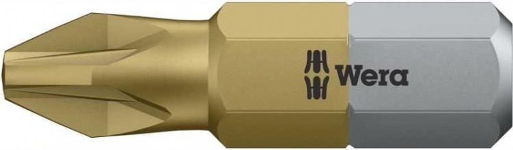 Бита для заворачивания WERA 855/1 TiN PZ2, 25 мм WE-480222 [WE-480222]