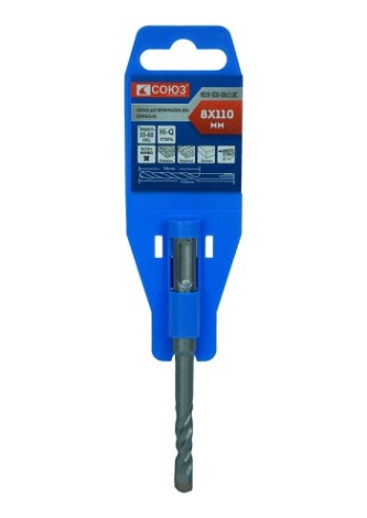 Бур SDS-plus СОЮЗ 8x110 мм с твердосплавной напайкой, спираль s4 [9019-SDS-08x110C]
