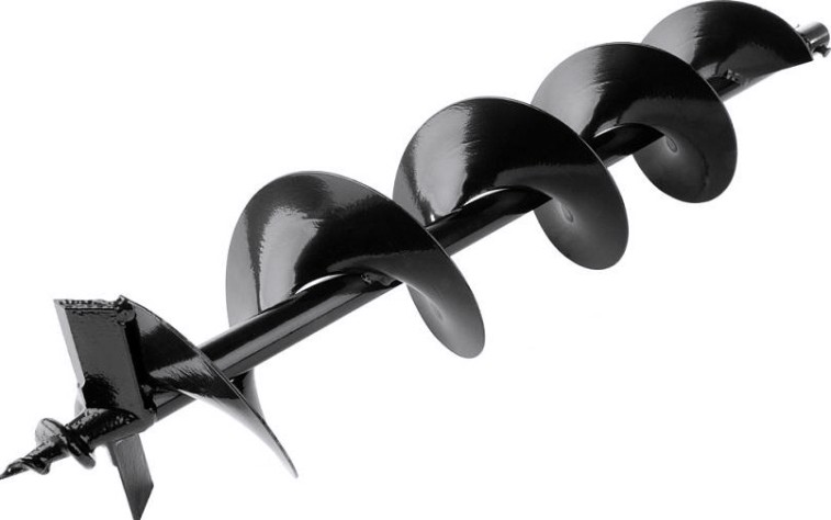 Бур земляной СОЮЗ ББС-02-150 диам 150мм, дл 800мм, под вал 20мм, одинарн бесшов