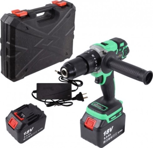Дрель-шуруповерт аккумуляторная ZITREK Green Impact 18V 2x6.0 Ah ударная [063-4046]