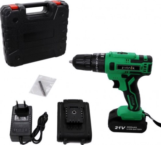 Дрель-шуруповерт аккумуляторная ZITREK Green Impact 21V ударная [063-4044]