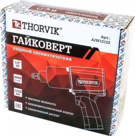 Гайковерт пневматический THORVIK AIW12122 ударный 1/2"dr 8800 об/мин, 1220 nm [053009]