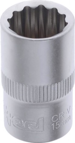 Головка двенадцатигранная с посадкой 1/2" AV Steel AV-521015 15 мм