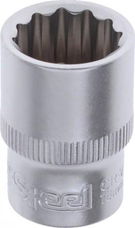 Головка двенадцатигранная с посадкой 1/2" AV Steel AV-521018 18 мм