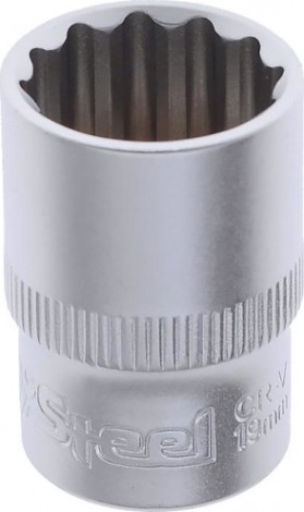 Головка двенадцатигранная с посадкой 1/2" AV Steel AV-521019 19 мм