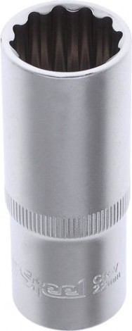 Головка двенадцатигранная с посадкой 1/2" AV Steel AV-521222 22 мм глубокая