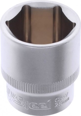 Головка шестигранная с посадкой 1/2" AV Steel AV-520028 28 мм
