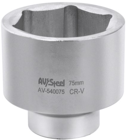 Головка шестигранная с посадкой 1" AV Steel AV-540075 75 мм