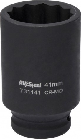 Головка ударная 12-ти гранная 3/4 AV Steel AV-731141 удлиненная 41мм