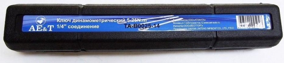 Ключ динамометрический AE&T TA-B0025-14 5-25nm 1/4" Ключ динамометрический AE&T TA-B0025-14 5-25nm 1/4"