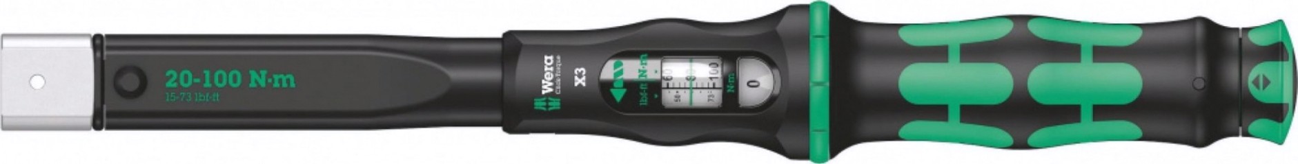 Ключ динамометрический WERA 05075653001 click-torque x 3 регулируемый для насадок 9x12 мм, [WE-075653]