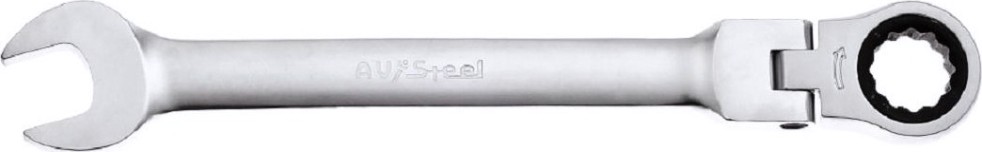 Ключ комбинированный трещоточный AV Steel AV-315208 8 мм, с шарниром