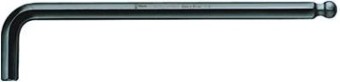 Ключ шестигранный WERA L-образный BlackLaser со сферической головкой 950 PKL SW 1/2" WE-022096SL [WE-022096]