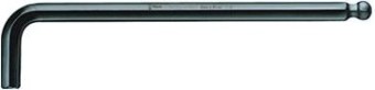 Ключ шестигранный WERA L-образный BlackLaser со сферической головкой 950 PKL SW 3/8" WE-022095 [WE-022095]