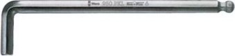 Ключ шестигранный WERA L-образный хромированный со сферической головкой 950 PKL SW 6.0 мм WE-022062 [WE-022062]