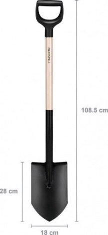 Лопата штыковая FISKARS Solid деревянная [1066721]