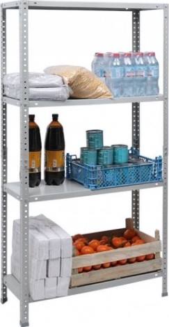 Металлический стеллаж ПРАКТИК ES150KD/75x30/4 серый [S24099033402]