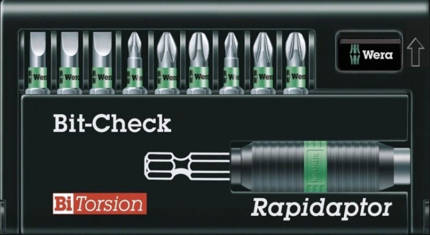 Набор бит WERA 8700-9 PH/BTZ Rapidaptor® Bit-Check® WE-135957 [WE-135957]