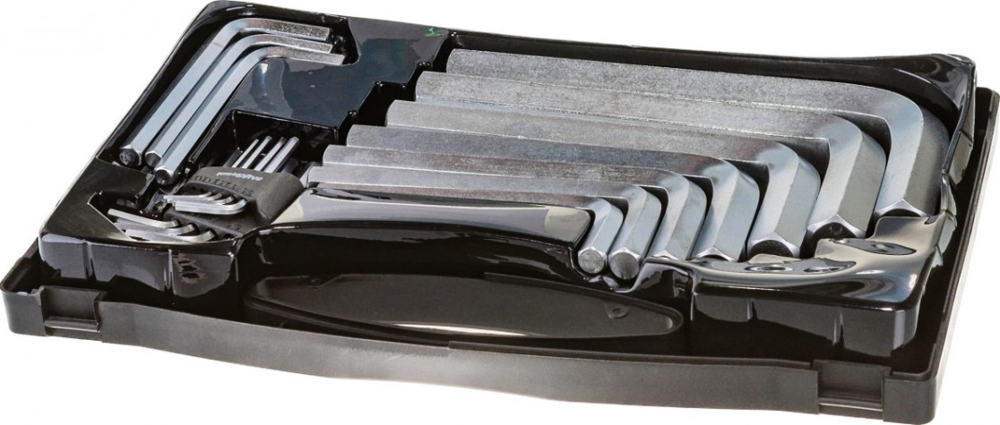 Набор Г-образных ключей AV Steel AV-361119 HEX 2-22 мм, 19 предметов