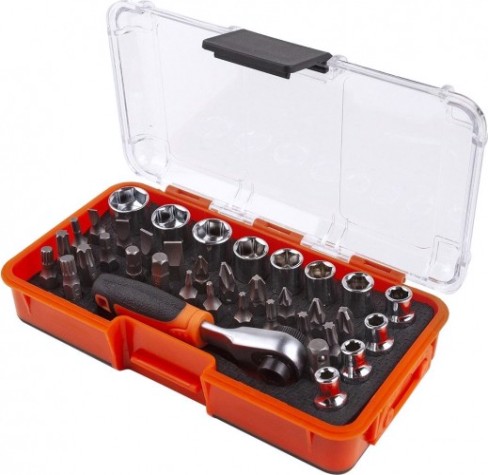 Набор головок и бит AV Steel AV-071037 1/4" 37 предметов