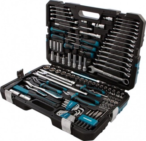 Набор инструментов GROSS 115 предметов 120 зубьев, CrV, 1/4, 1/2 14152 [14152]