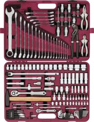 Набор инструментов THORVIK 1/4", 1/2"DR, 128 предметов универсальный [052801]