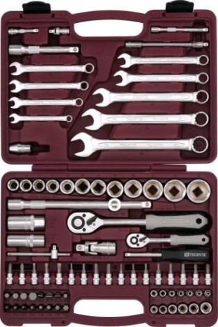 Набор инструментов THORVIK 1/4", 1/2"DR, 82 предмета универсальный [052060]