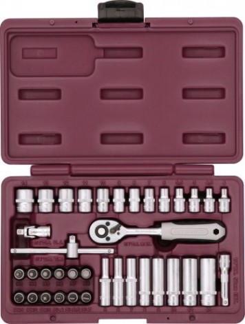 Набор инструментов THORVIK 1/4"DR, 38 предметов [052056]