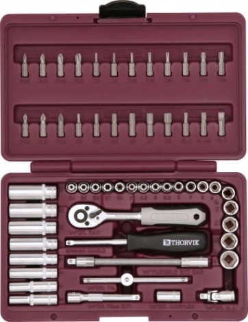 Набор инструментов THORVIK 1/4"DR, 57 предметов [052058]