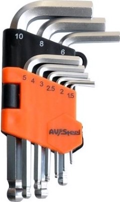 Набор ключей шестигранных AV Steel AV-364109 9 предметов
