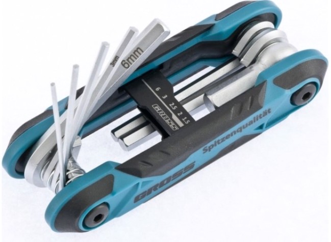 Набор ключей шестигранных GROSS 16412 имбусовых HEX, 1,5-8 мм, 8 шт.