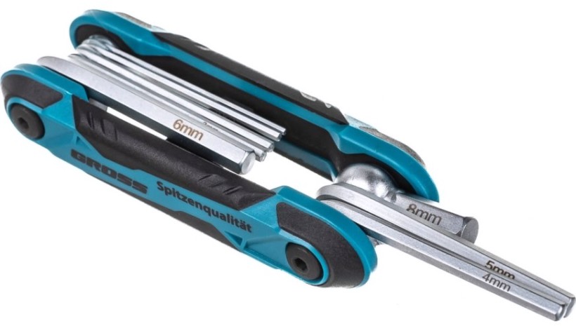 Набор ключей шестигранных GROSS 16412 имбусовых HEX, 1,5-8 мм, 8 шт.