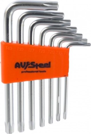 Набор ключей TORX AV Steel AV-367307 с отверстием th10-th40 7 предм.
