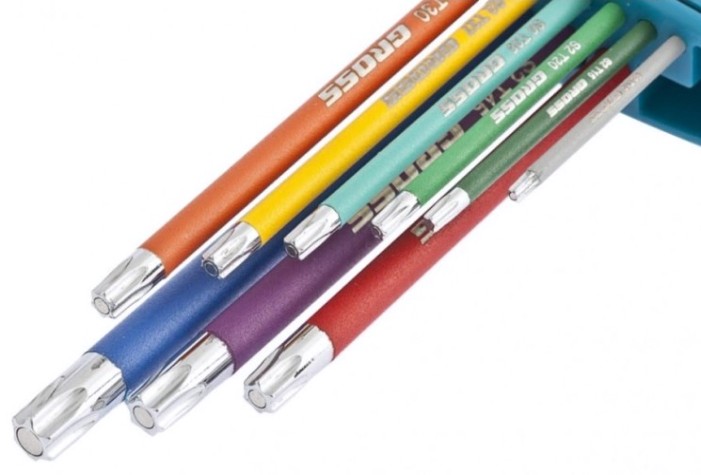 Набор ключей TORX GROSS 16402 T10-T50, 9 предметов