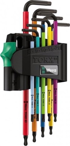 Набор ключей TORX WERA 967 SPKL/9 TORX® BO Multicolour Winkelschlsselsat 9 предметов WE-024335 [WE-024335]