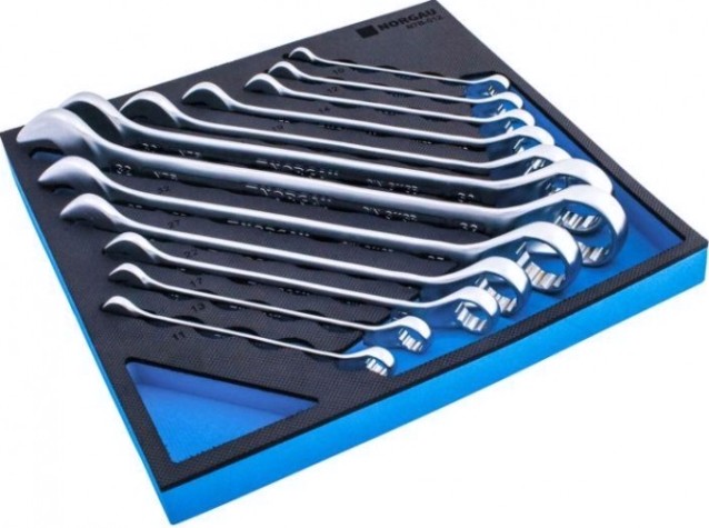 Набор комбинированных изогнутых ключей Norgau тип N7B-012 12 предметов [060223812]