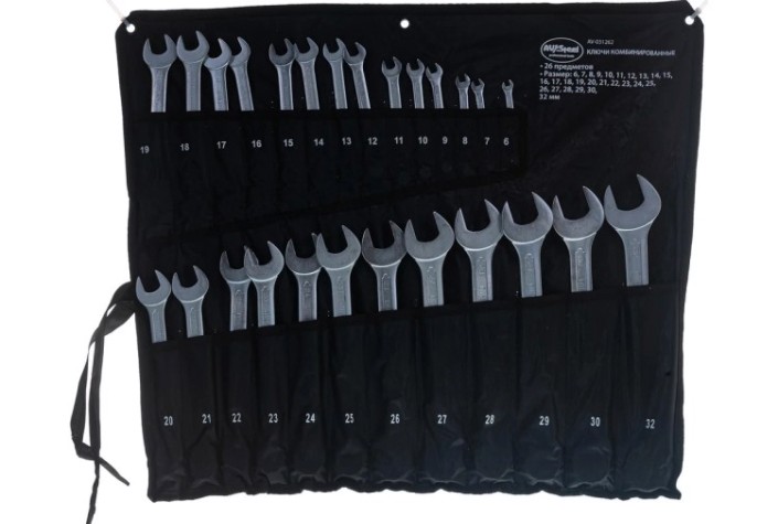 Набор комбинированных ключей AV Steel AV-031262 6-32 мм, 26 предметов