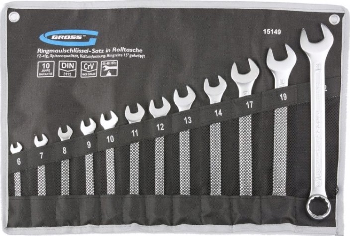Набор комбинированных ключей GROSS 15149 12 предметов
