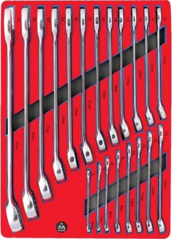 Набор комбинированных ключей в лотке МАСТАК 5-21120 20 предметов