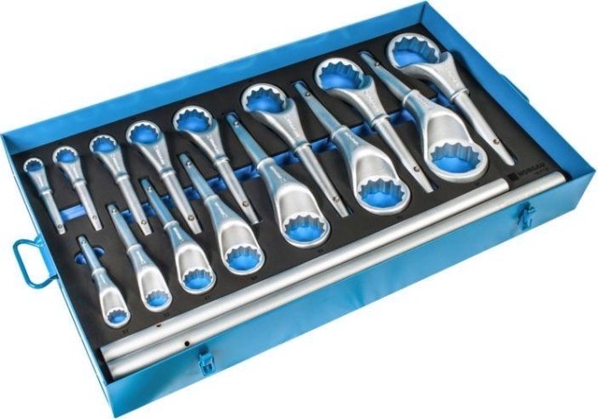 Набор накидных ключей Norgau тип N2ATM в металлическом ящике, 19 предметов [060410019]