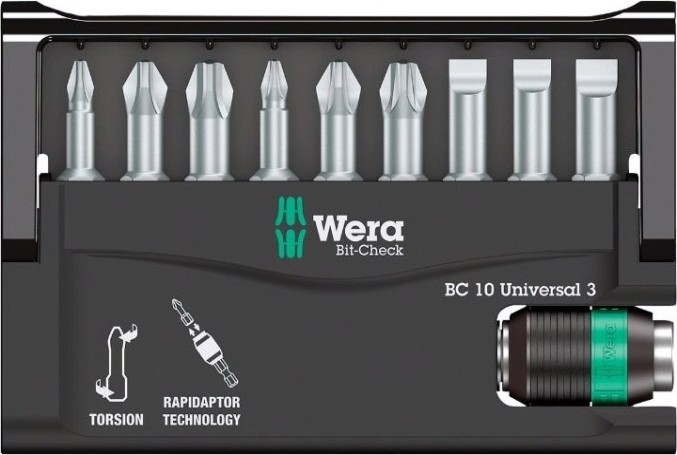 Набор насадок WERA Bit-Check – Rapidaptor 8600/9 TZ SB, WE-073410 [WE-073410]