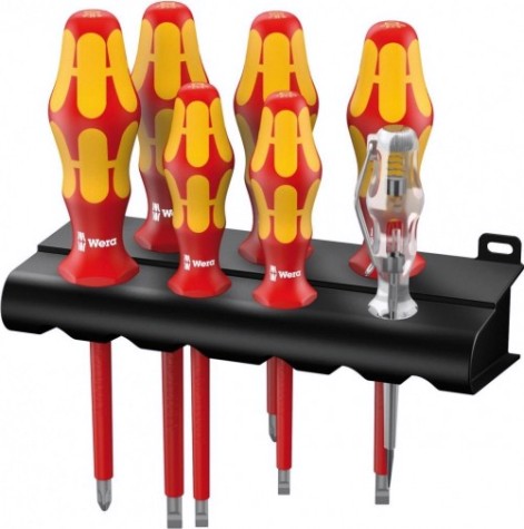 Набор отверток диэлектрических WERA Kraftform Plus 100 WE-006147 160I/7 SATZ 7TLG. [WE-006147]