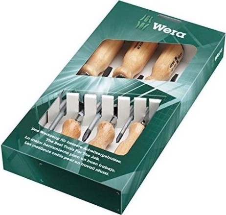 Набор отверток с деревянной ручкой WERA 930/935/6 SATZ 6TLG. WE-018251 [WE-018251]