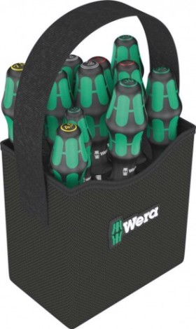 Набор отверток WERA 05004313001 kraftform 2go 300 в сумке, 11 пр. [WE-004313]