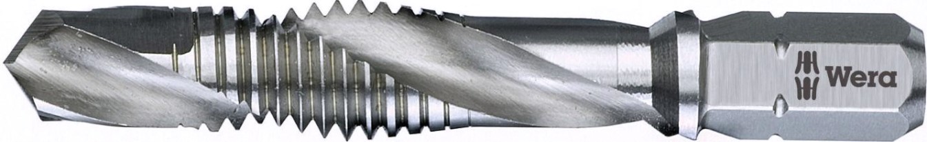 Наконечник комбинированный сверло - метчик М 6 847 HSS Combined Tap Bits WERA WE-104643 [WE-104643]