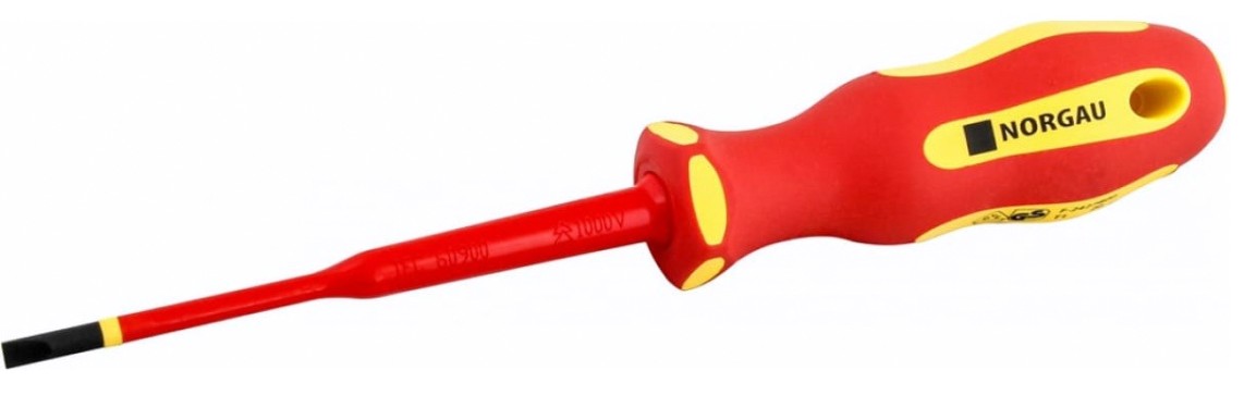 Отвертка диэлектрическая шлицевая Norgau 4,0х100мм vde slim n172 [067063140]