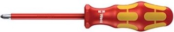 Отвертка диэлектрическая WERA Kraftform Plus 100 VDE 1000 V 165i PZ2 х 200 мм WE-006165 [WE-006165]
